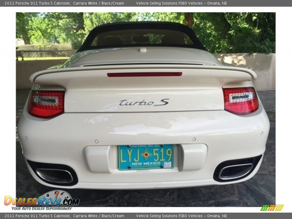 2011 Porsche 911 Turbo S Cabriolet Carrara White / Black/Cream Photo #8