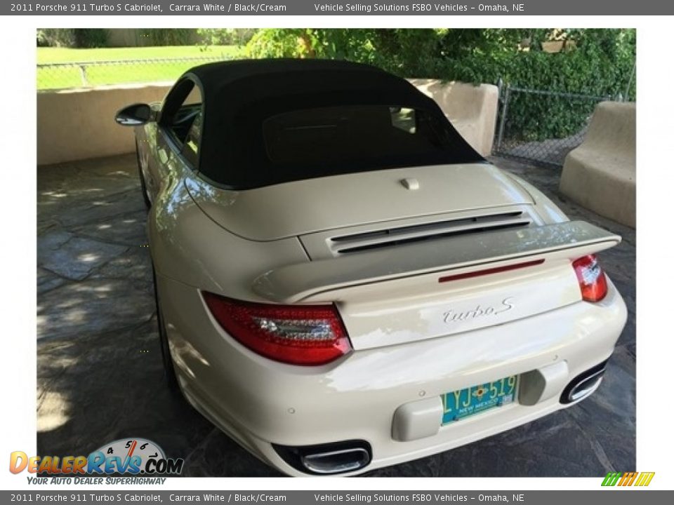 2011 Porsche 911 Turbo S Cabriolet Carrara White / Black/Cream Photo #9