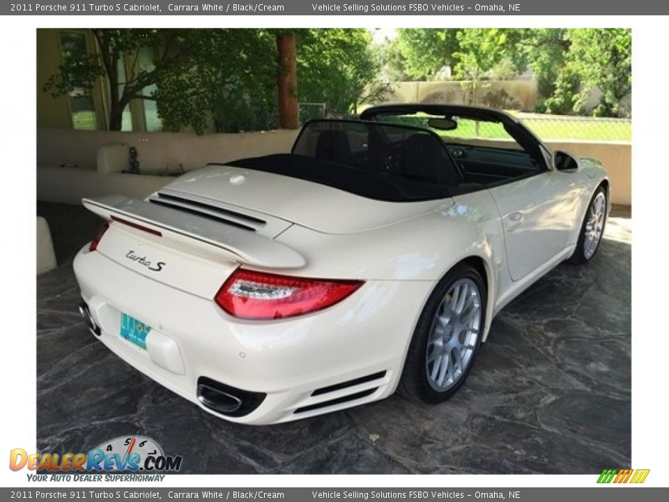 2011 Porsche 911 Turbo S Cabriolet Carrara White / Black/Cream Photo #26