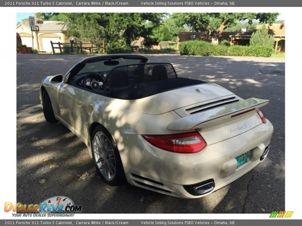 2011 Porsche 911 Turbo S Cabriolet Carrara White / Black/Cream Photo #31