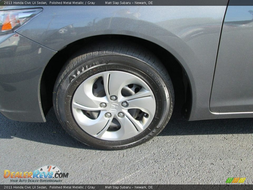 2013 Honda Civic LX Sedan Polished Metal Metallic / Gray Photo #21