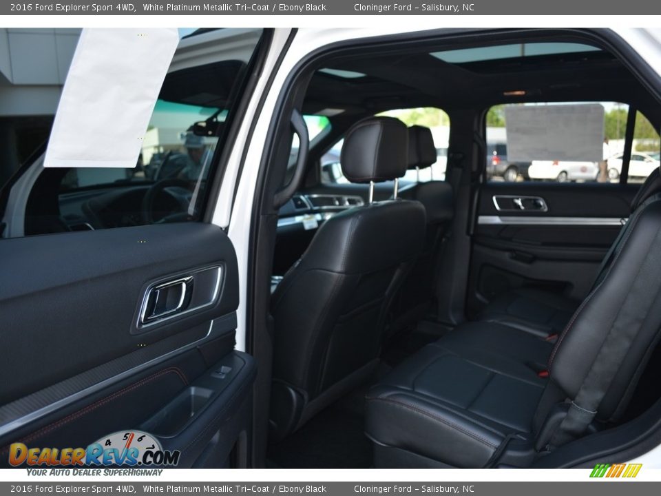 2016 Ford Explorer Sport 4WD White Platinum Metallic Tri-Coat / Ebony Black Photo #9