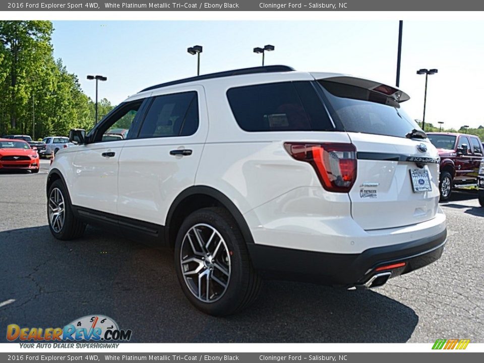 2016 Ford Explorer Sport 4WD White Platinum Metallic Tri-Coat / Ebony Black Photo #24