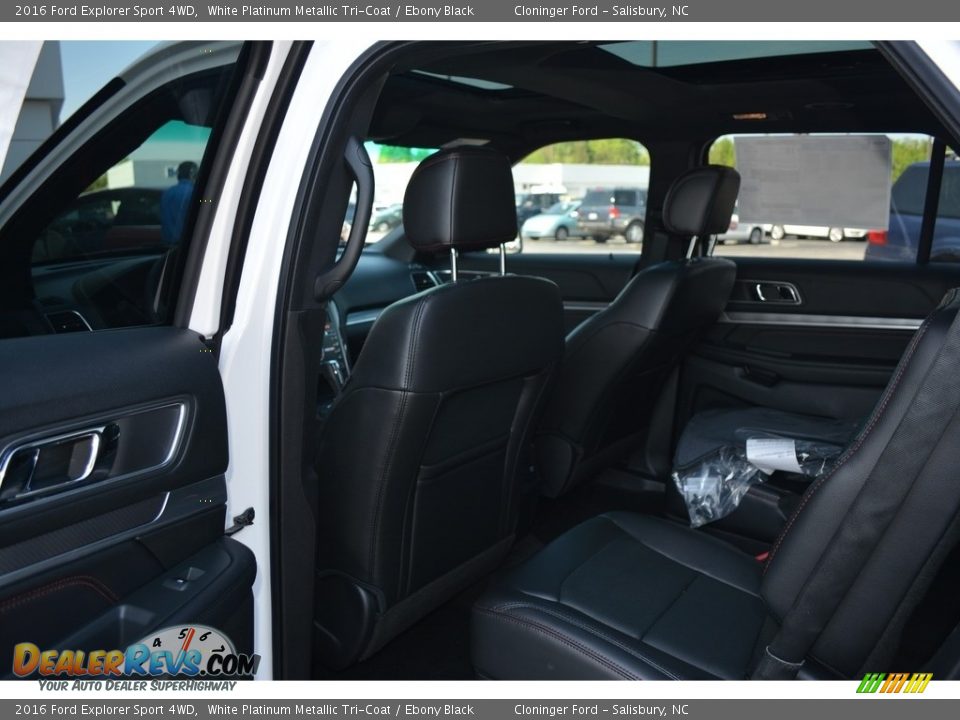 2016 Ford Explorer Sport 4WD White Platinum Metallic Tri-Coat / Ebony Black Photo #9