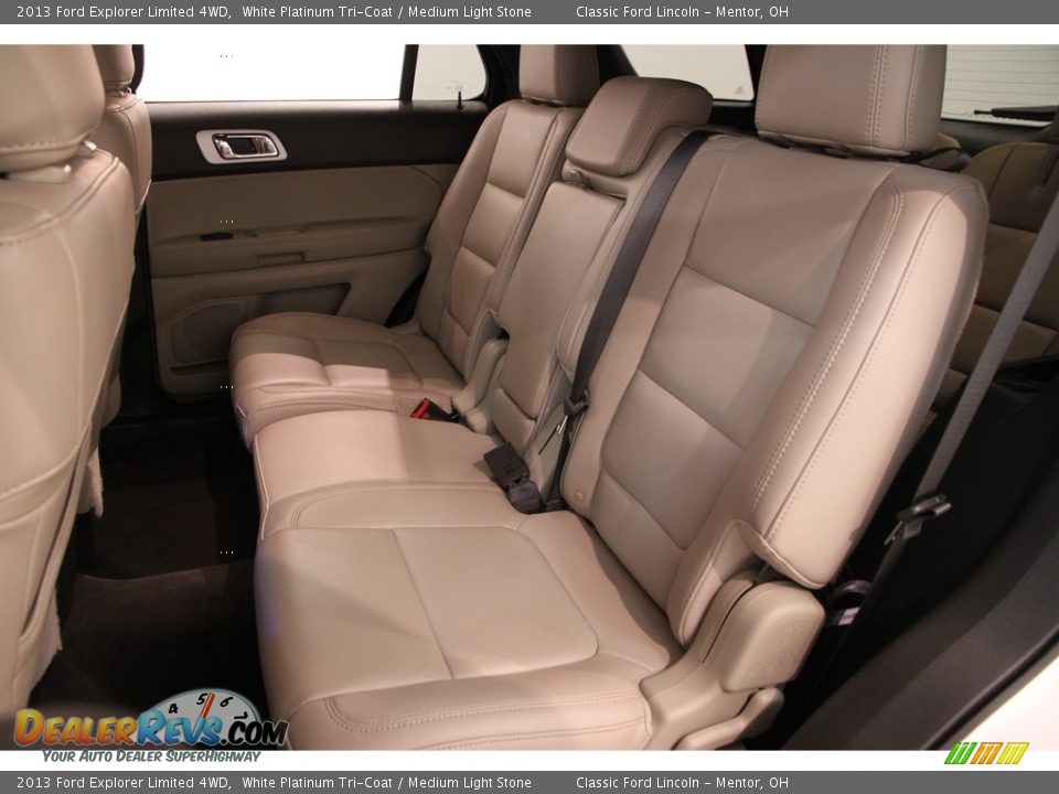 2013 Ford Explorer Limited 4WD White Platinum Tri-Coat / Medium Light Stone Photo #12
