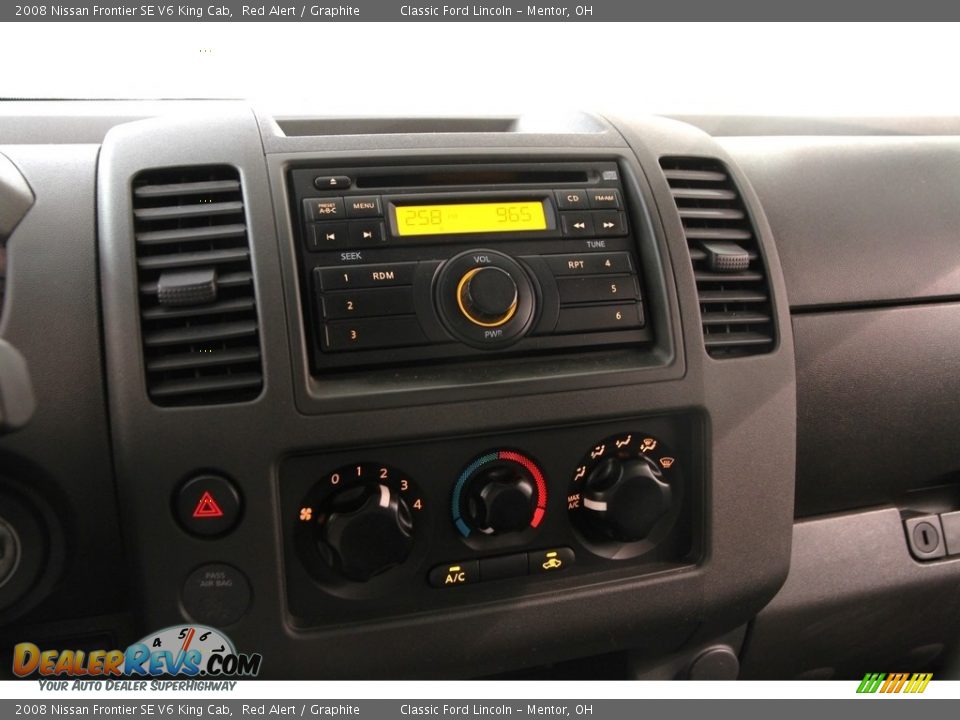 2008 Nissan Frontier SE V6 King Cab Red Alert / Graphite Photo #7
