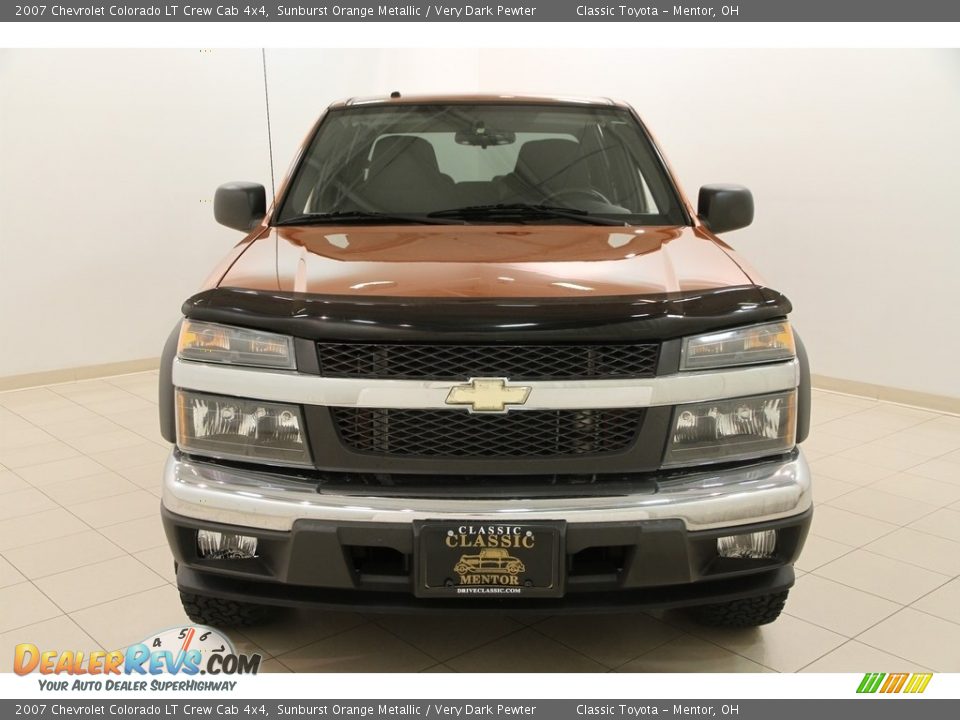 2007 Chevrolet Colorado LT Crew Cab 4x4 Sunburst Orange Metallic / Very Dark Pewter Photo #2