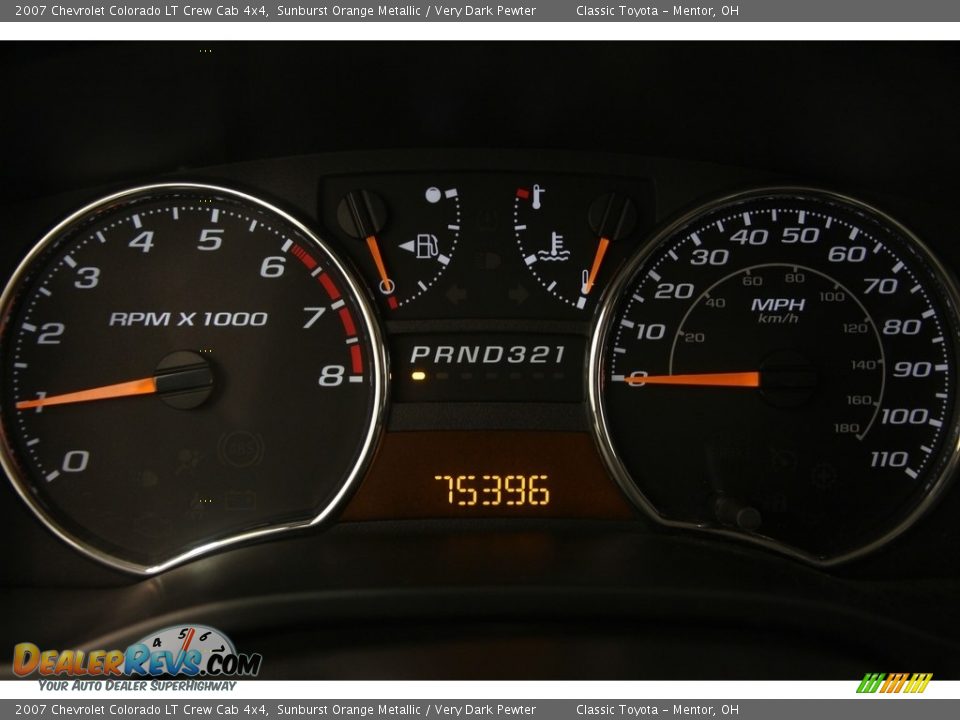 2007 Chevrolet Colorado LT Crew Cab 4x4 Sunburst Orange Metallic / Very Dark Pewter Photo #7