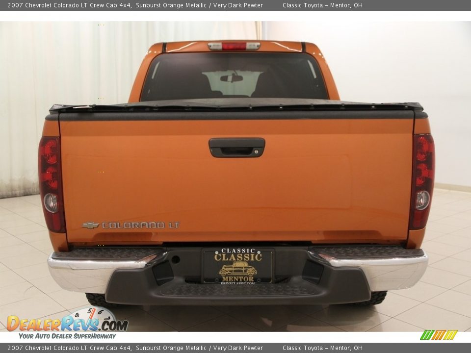 2007 Chevrolet Colorado LT Crew Cab 4x4 Sunburst Orange Metallic / Very Dark Pewter Photo #13