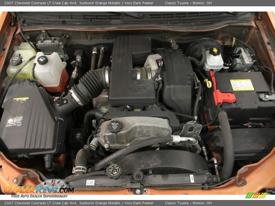 2007 Chevrolet Colorado LT Crew Cab 4x4 Sunburst Orange Metallic / Very Dark Pewter Photo #14