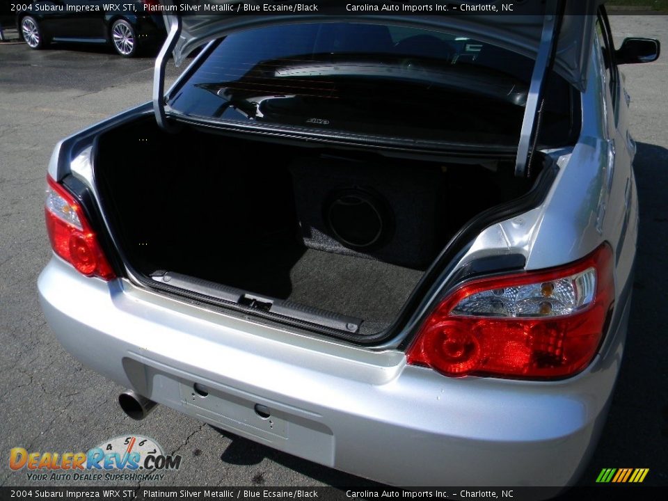 2004 Subaru Impreza WRX STi Platinum Silver Metallic / Blue Ecsaine/Black Photo #21