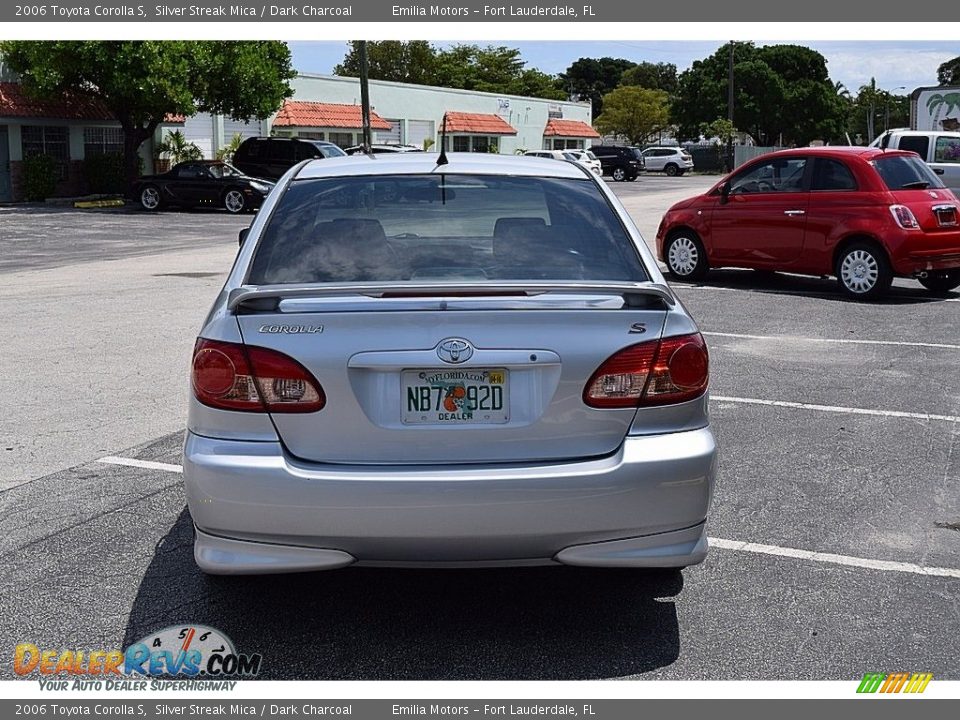 2006 Toyota Corolla S Silver Streak Mica / Dark Charcoal Photo #6