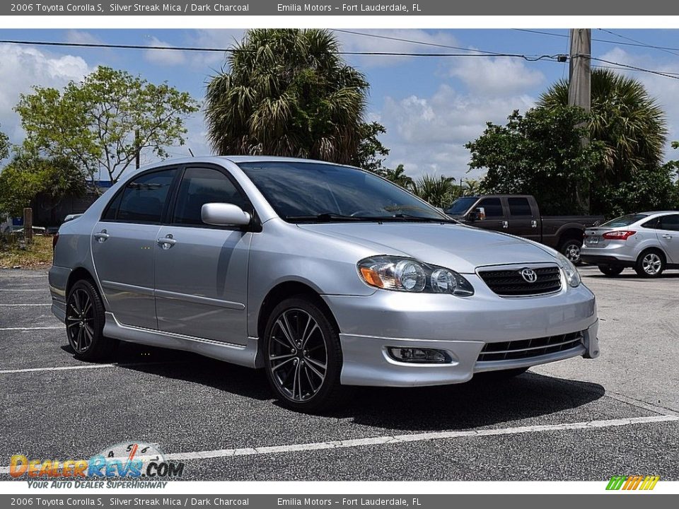2006 Toyota Corolla S Silver Streak Mica / Dark Charcoal Photo #9