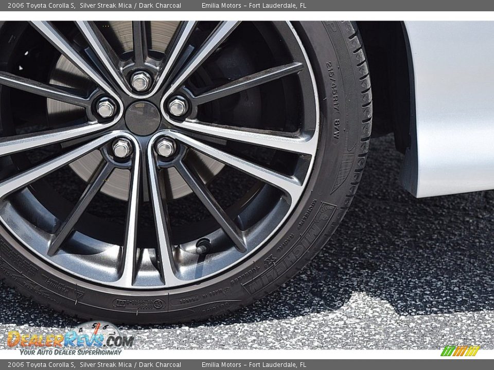 2006 Toyota Corolla S Silver Streak Mica / Dark Charcoal Photo #11