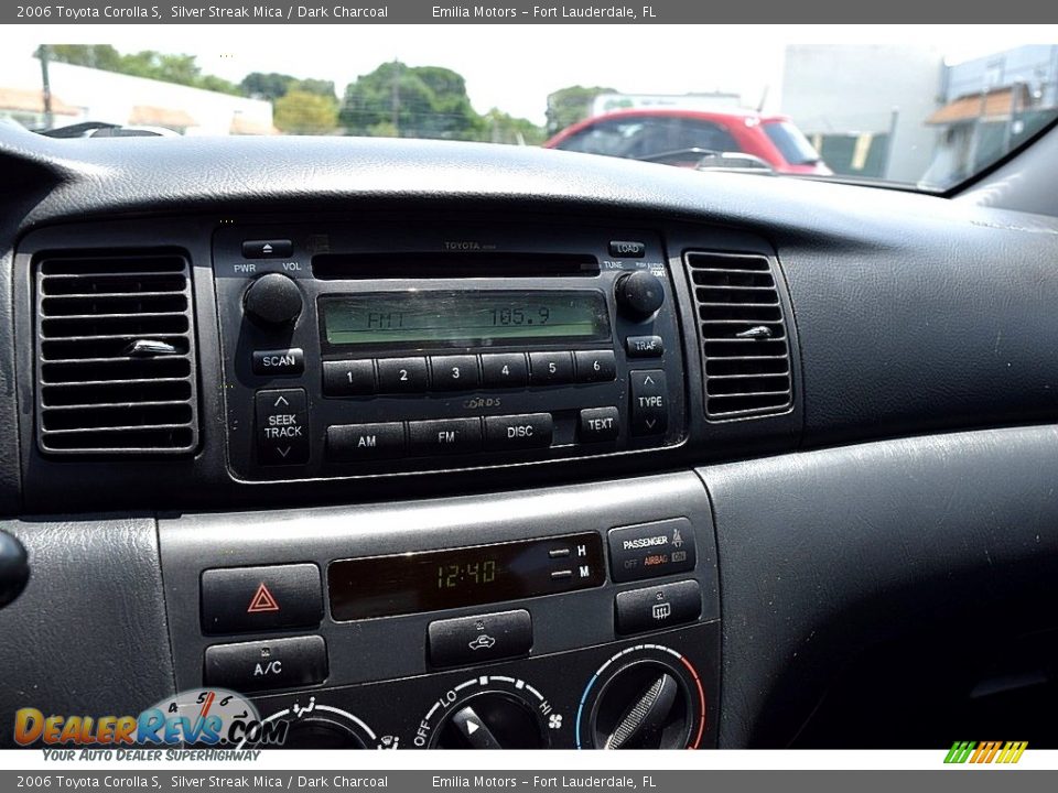 2006 Toyota Corolla S Silver Streak Mica / Dark Charcoal Photo #27