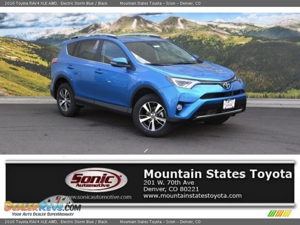 2016 Toyota RAV4 XLE AWD Electric Storm Blue / Black Photo #1