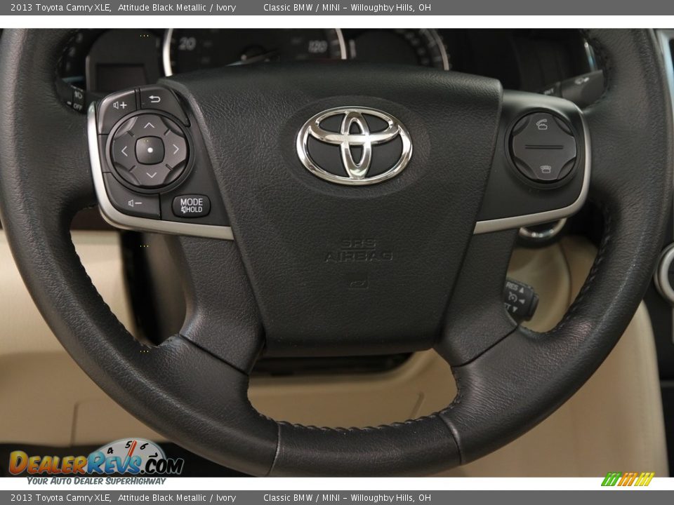 2013 Toyota Camry XLE Attitude Black Metallic / Ivory Photo #7