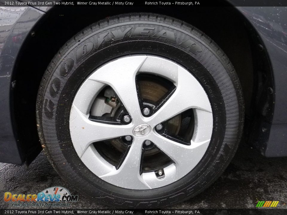 2012 Toyota Prius 3rd Gen Two Hybrid Winter Gray Metallic / Misty Gray Photo #14