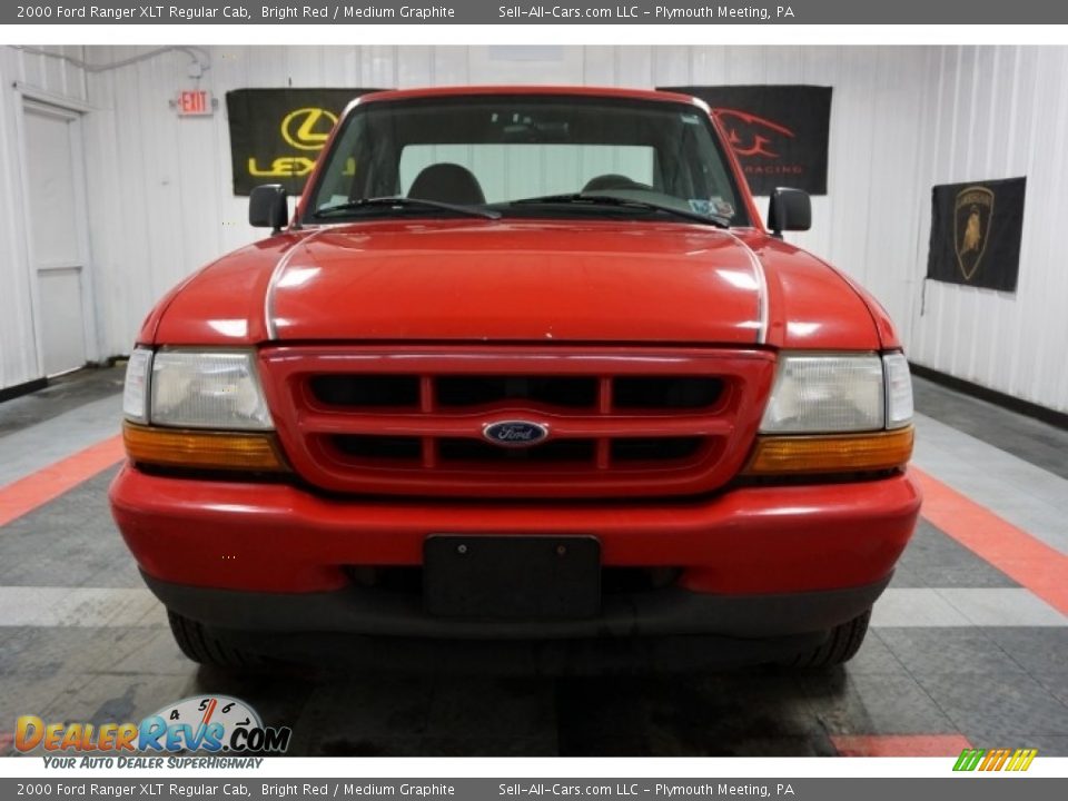 2000 Ford Ranger XLT Regular Cab Bright Red / Medium Graphite Photo #4