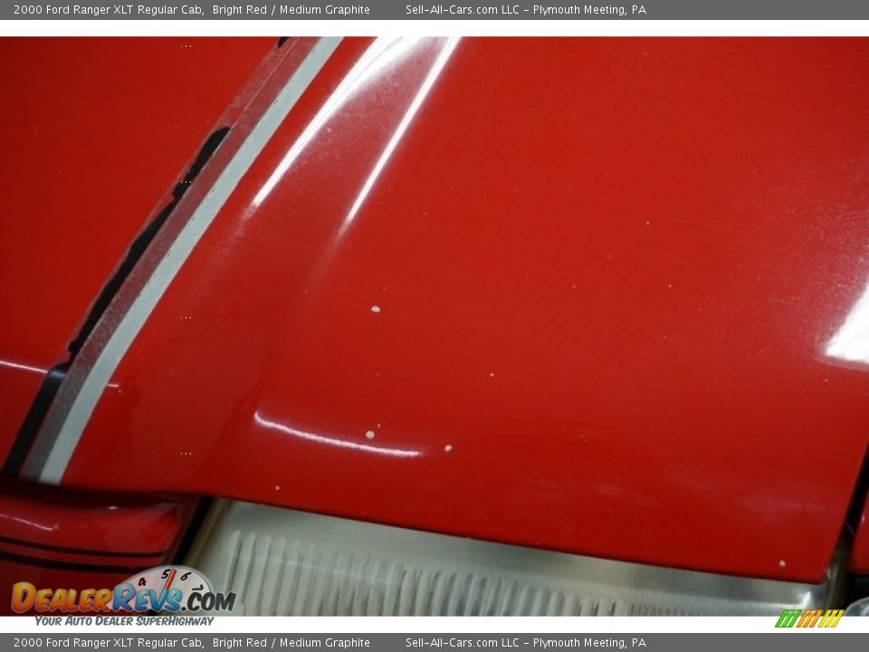 2000 Ford Ranger XLT Regular Cab Bright Red / Medium Graphite Photo #36