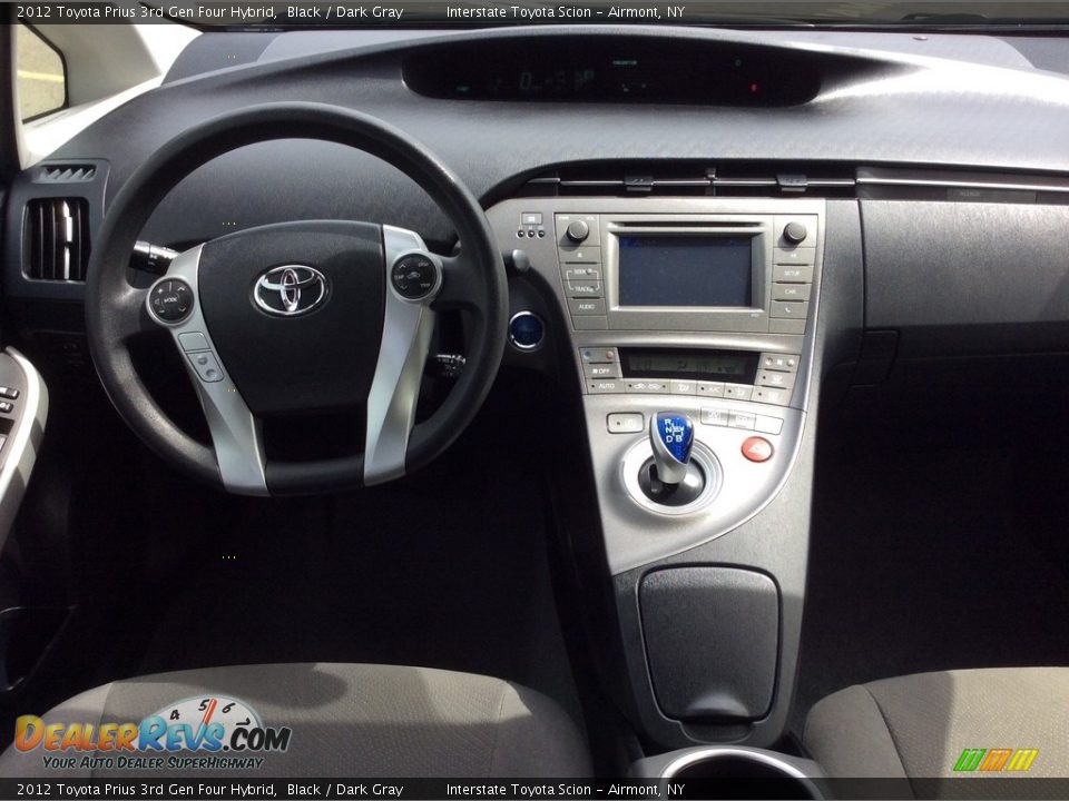 2012 Toyota Prius 3rd Gen Four Hybrid Black / Dark Gray Photo #11