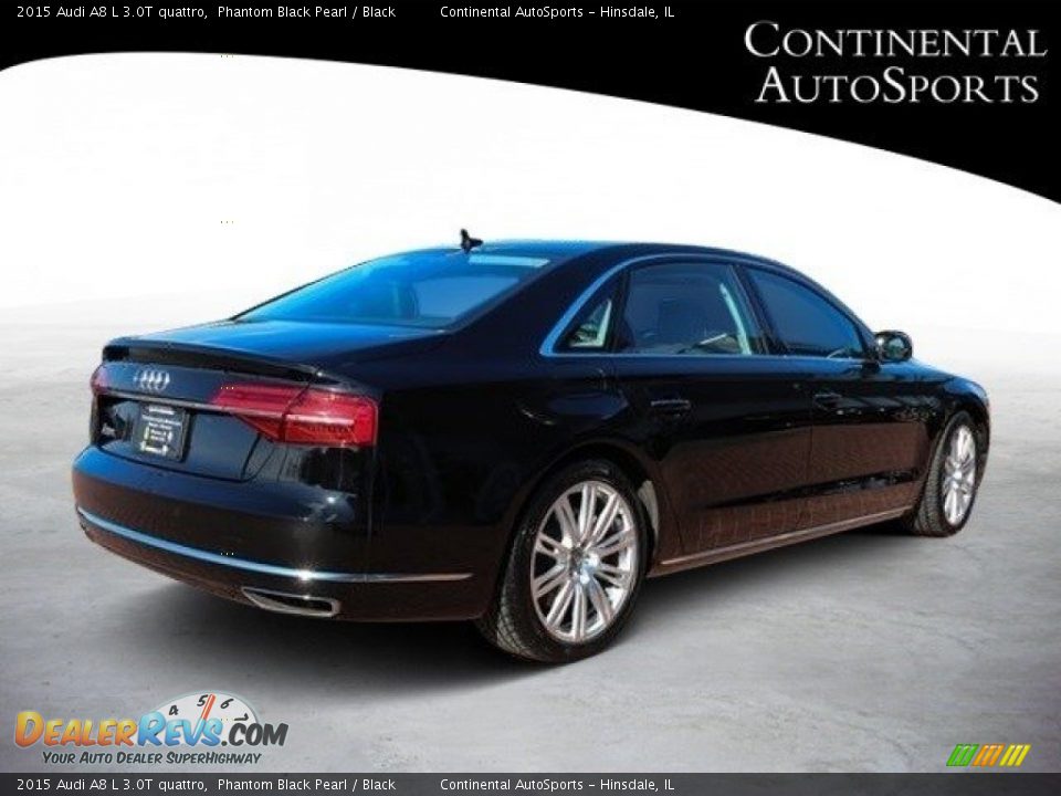 2015 Audi A8 L 3.0T quattro Phantom Black Pearl / Black Photo #4