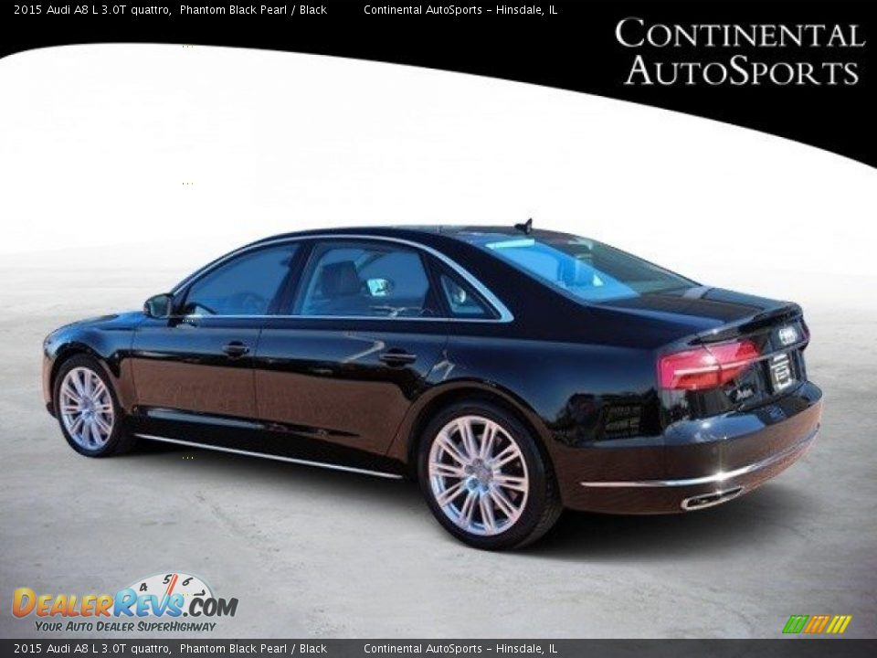 2015 Audi A8 L 3.0T quattro Phantom Black Pearl / Black Photo #6