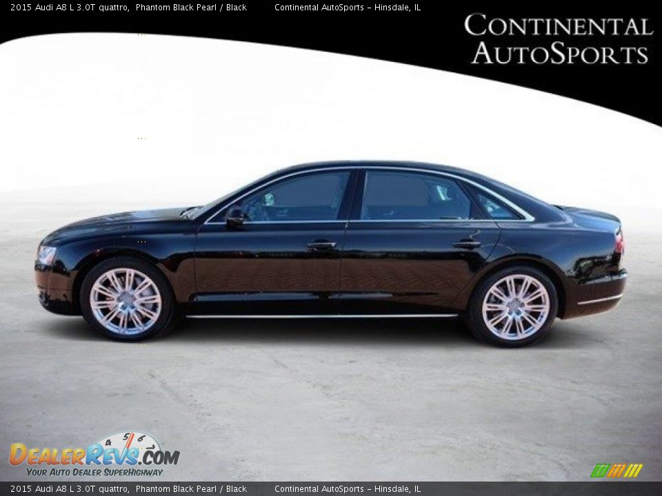 2015 Audi A8 L 3.0T quattro Phantom Black Pearl / Black Photo #7