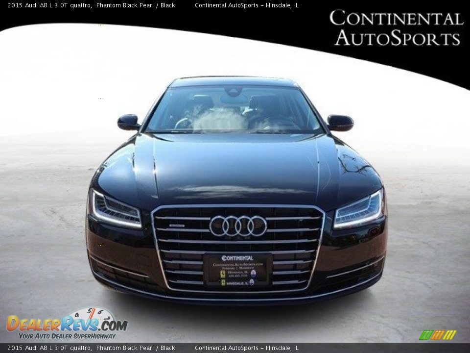 2015 Audi A8 L 3.0T quattro Phantom Black Pearl / Black Photo #9