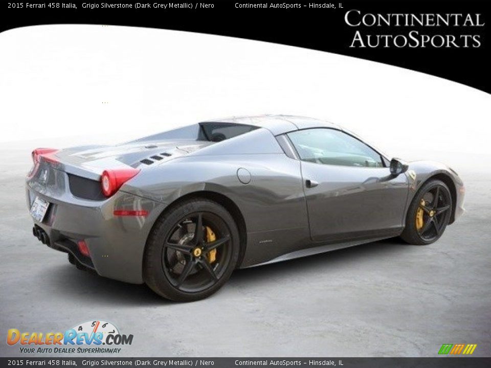 2015 Ferrari 458 Italia Grigio Silverstone (Dark Grey Metallic) / Nero Photo #4