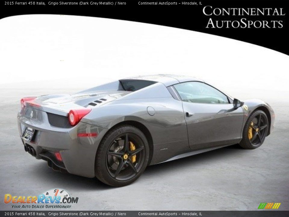 2015 Ferrari 458 Italia Grigio Silverstone (Dark Grey Metallic) / Nero Photo #5