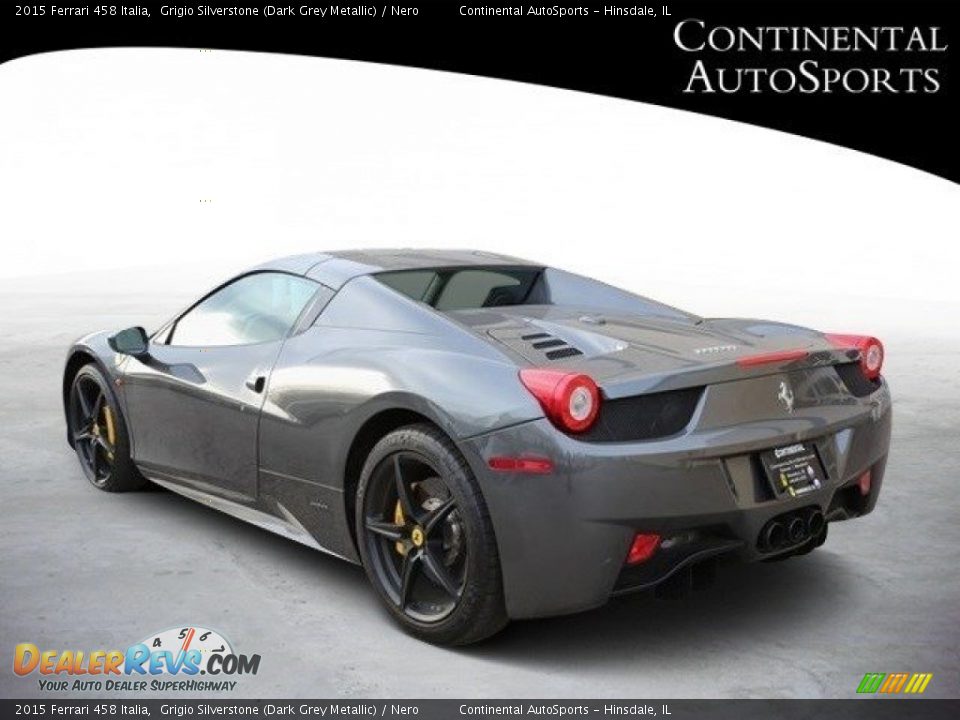 2015 Ferrari 458 Italia Grigio Silverstone (Dark Grey Metallic) / Nero Photo #7