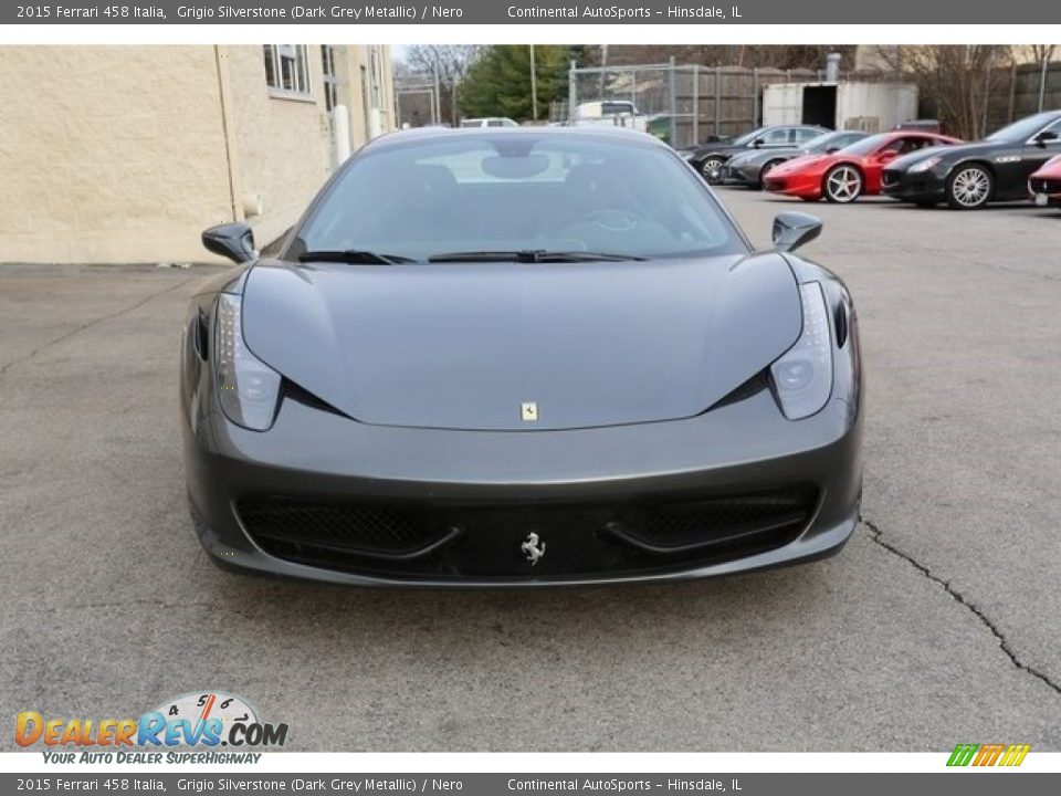 2015 Ferrari 458 Italia Grigio Silverstone (Dark Grey Metallic) / Nero Photo #12