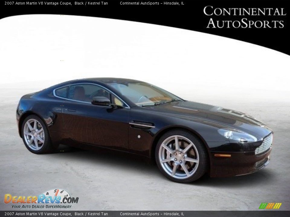 2007 Aston Martin V8 Vantage Coupe Black / Kestrel Tan Photo #1