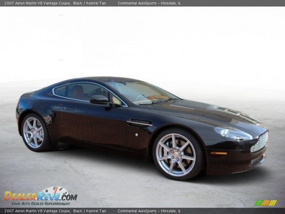 2007 Aston Martin V8 Vantage Coupe Black / Kestrel Tan Photo #2