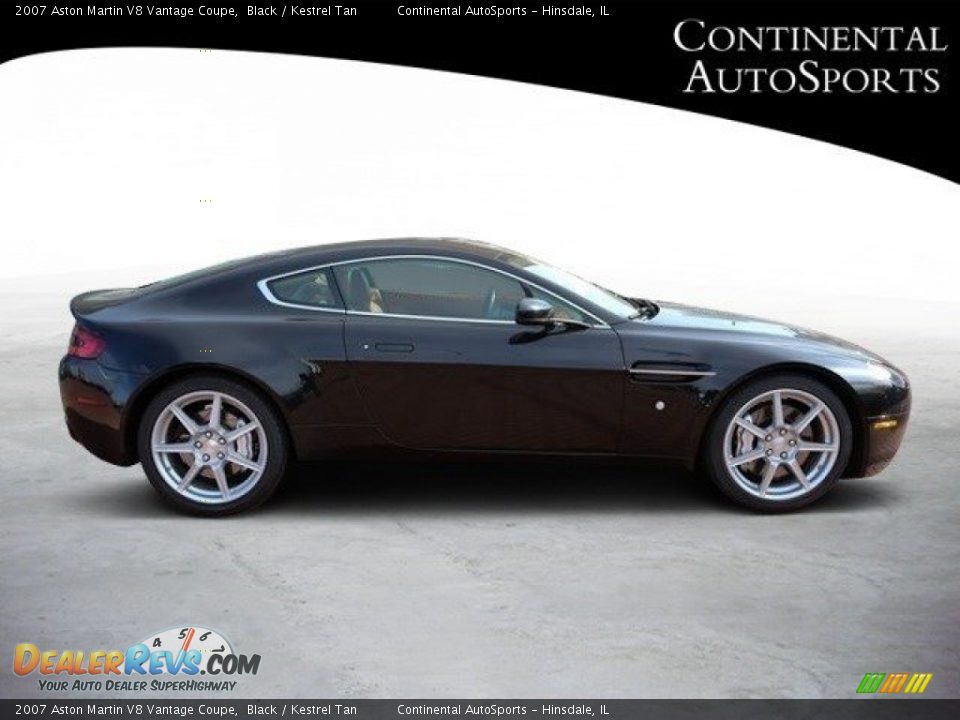 2007 Aston Martin V8 Vantage Coupe Black / Kestrel Tan Photo #3