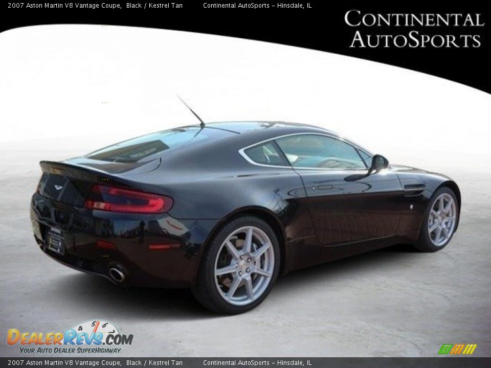 2007 Aston Martin V8 Vantage Coupe Black / Kestrel Tan Photo #4