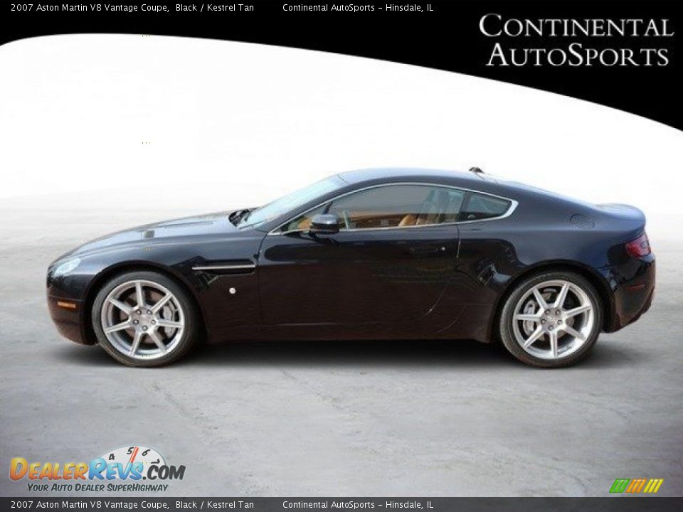 2007 Aston Martin V8 Vantage Coupe Black / Kestrel Tan Photo #7