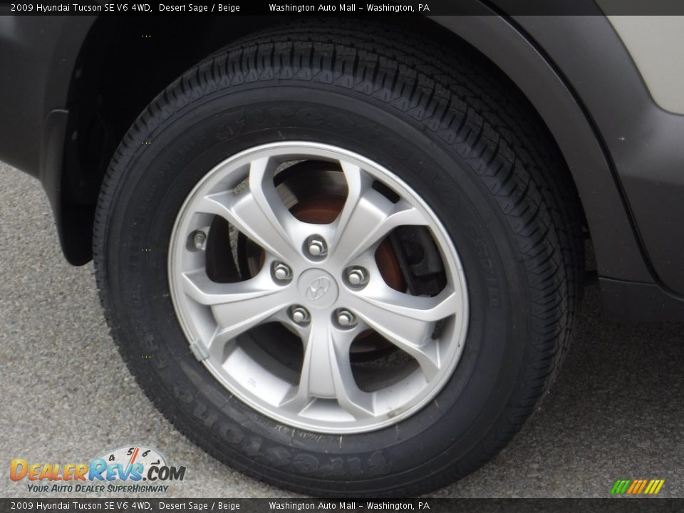 2009 Hyundai Tucson SE V6 4WD Desert Sage / Beige Photo #3