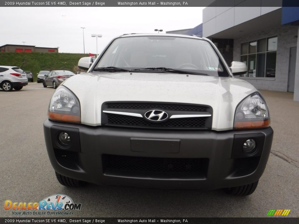 2009 Hyundai Tucson SE V6 4WD Desert Sage / Beige Photo #5