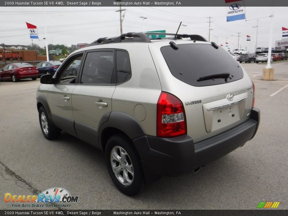 2009 Hyundai Tucson SE V6 4WD Desert Sage / Beige Photo #8