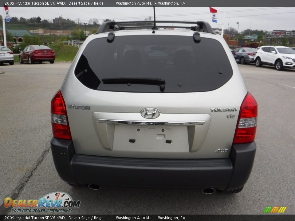 2009 Hyundai Tucson SE V6 4WD Desert Sage / Beige Photo #9