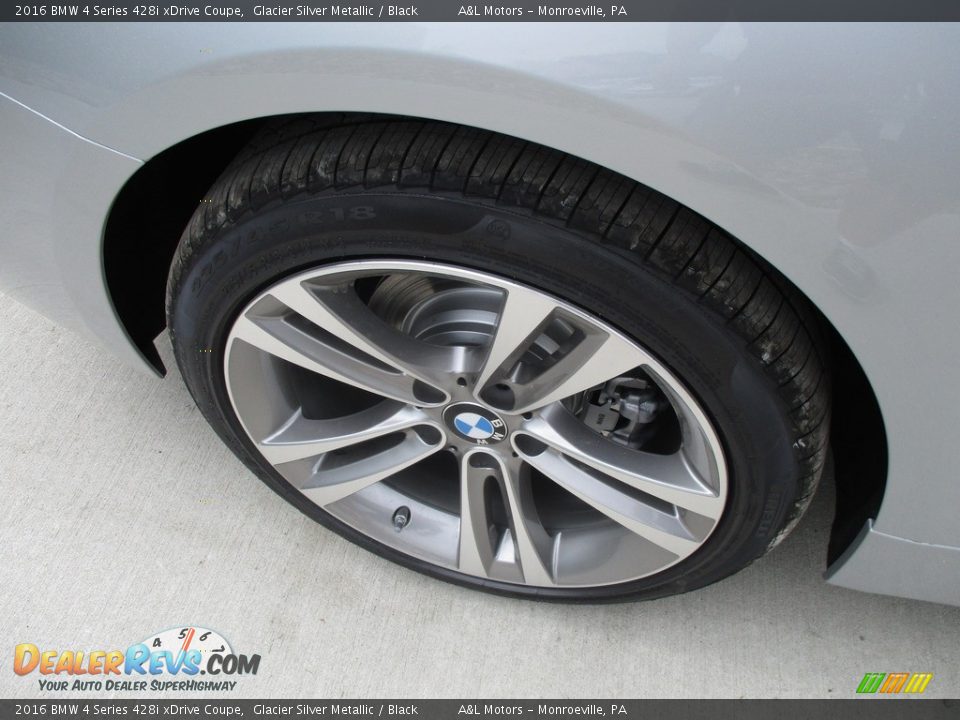 2016 BMW 4 Series 428i xDrive Coupe Glacier Silver Metallic / Black Photo #3