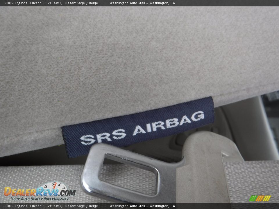 2009 Hyundai Tucson SE V6 4WD Desert Sage / Beige Photo #14