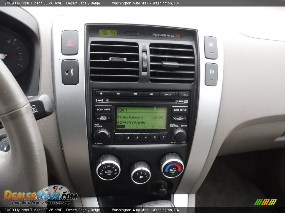 2009 Hyundai Tucson SE V6 4WD Desert Sage / Beige Photo #18