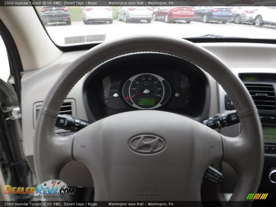 2009 Hyundai Tucson SE V6 4WD Desert Sage / Beige Photo #19