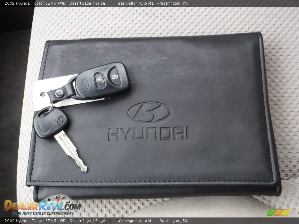 2009 Hyundai Tucson SE V6 4WD Desert Sage / Beige Photo #23