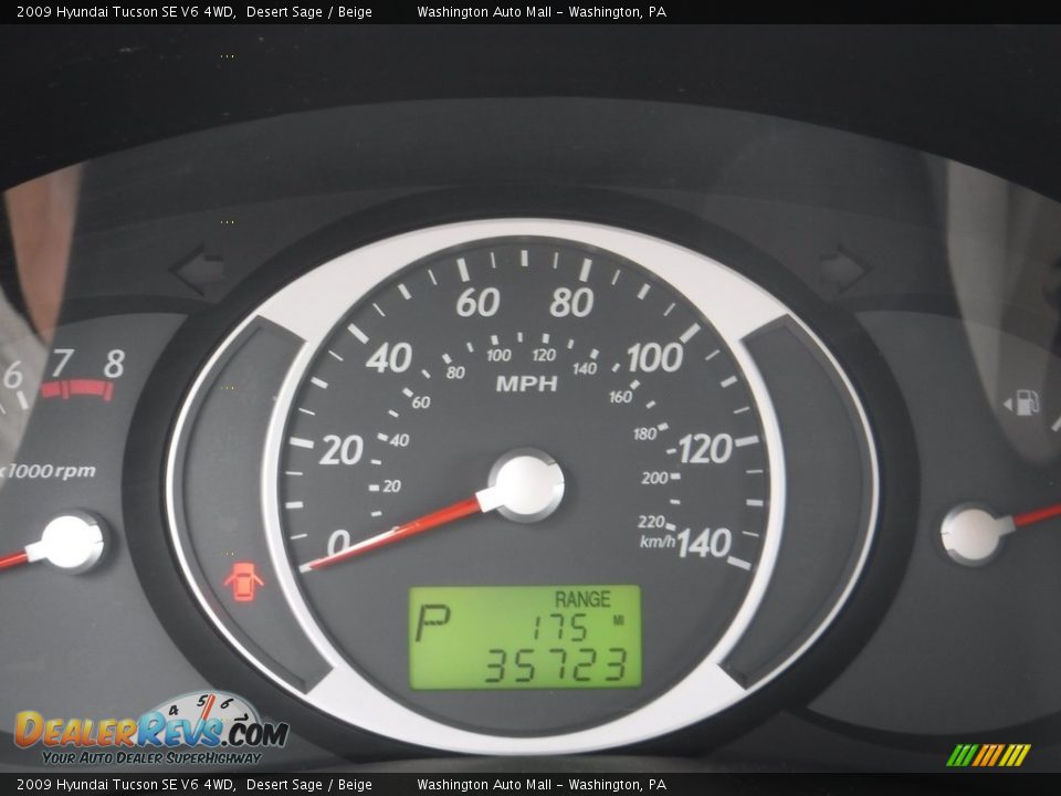 2009 Hyundai Tucson SE V6 4WD Desert Sage / Beige Photo #25