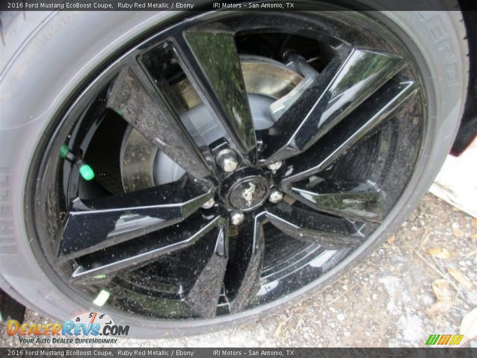 2016 Ford Mustang EcoBoost Coupe Ruby Red Metallic / Ebony Photo #3