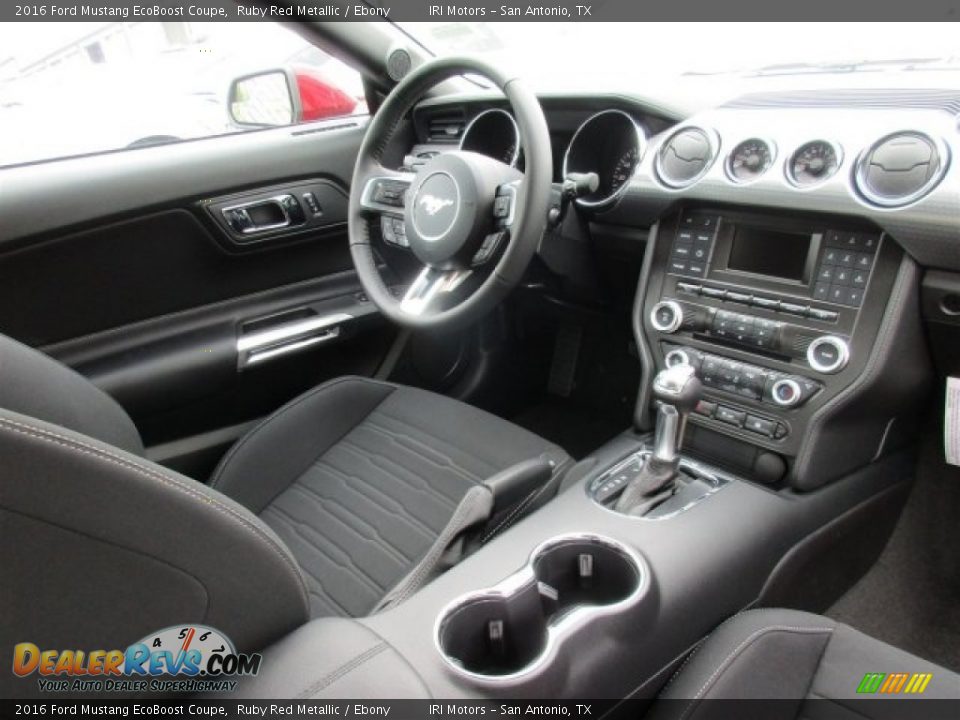 2016 Ford Mustang EcoBoost Coupe Ruby Red Metallic / Ebony Photo #6